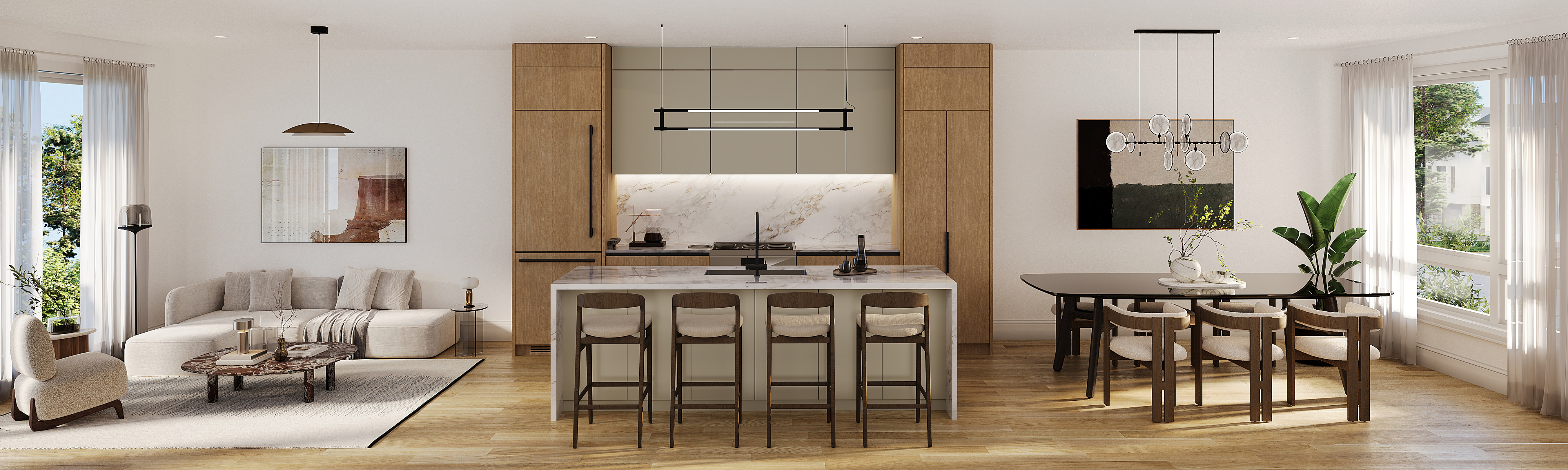 Modern interior showcasing premium features and finishes